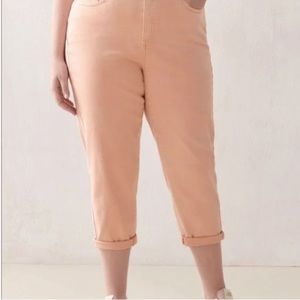 Addition Elle Pink Pastel Slim Leg Jeans